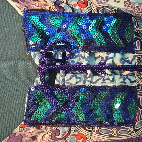 Beautiful Blue Women's Dress w/Cardigan - Picture 2 of 9